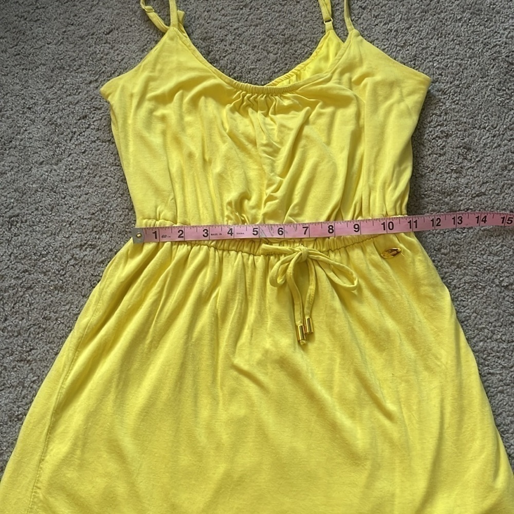 GUESS | Bright Yellow Mini Tank Top Dress | Size XS - Picture 8 of 12